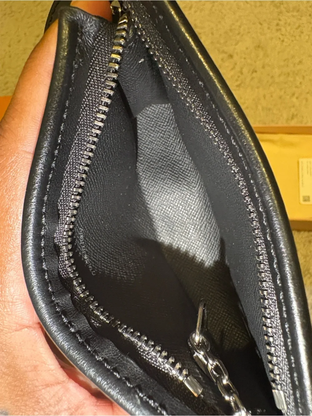 Louis Vuitton Black Monogram Card & Key Pouch